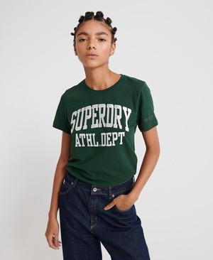 Superdry Applique Női Pólók MélyZöld | LIAKB5249